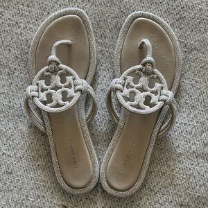 Tory Burch knotted Pave Crystal Sandals size 7.5